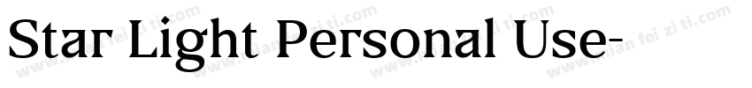 Star Light Personal Use字体转换